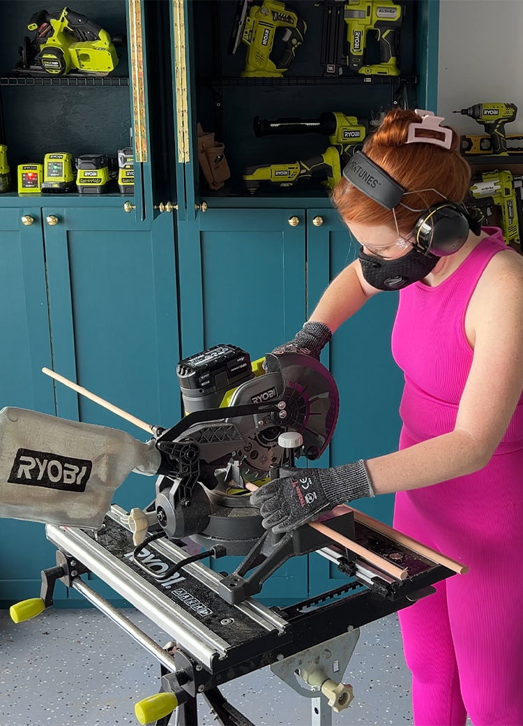 Emma uses the RYOBI Circular Saw