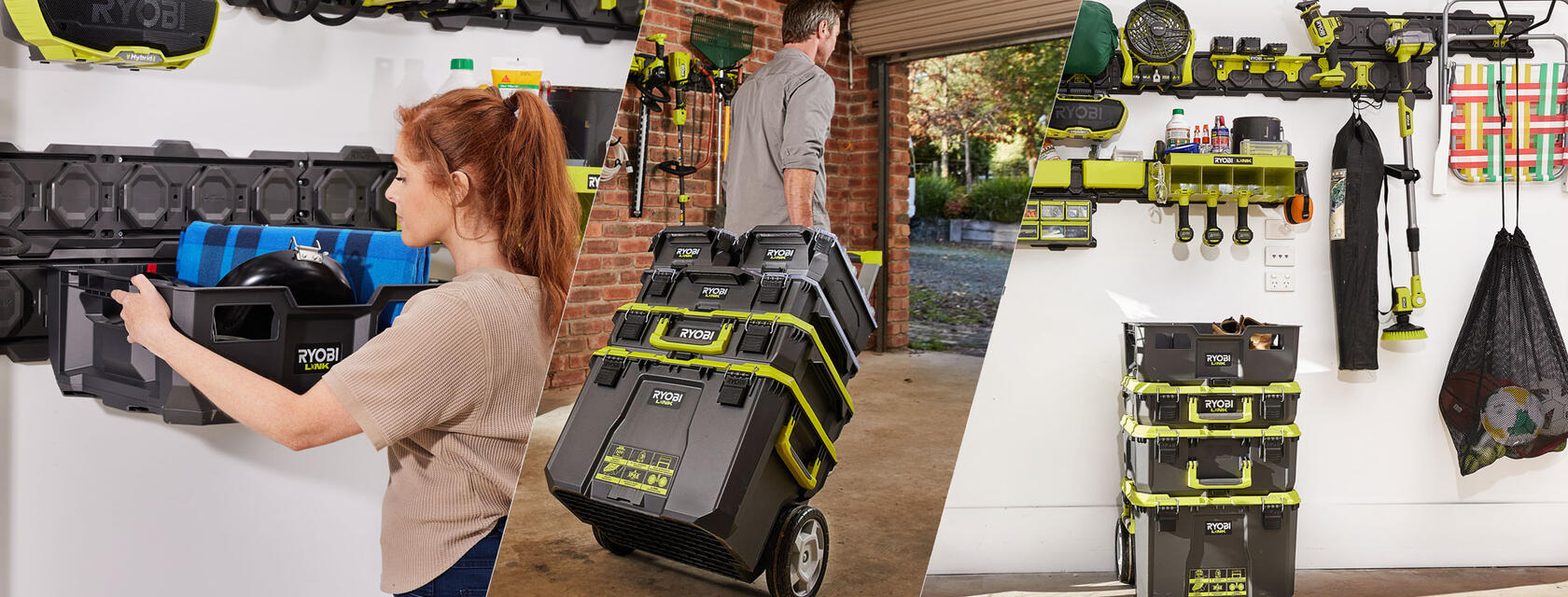 Three different Ryobi LINK configurations