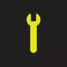 Icon: hyper green spanner on a black background