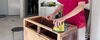 Using a RYOBI Sander on an old timber cabinet